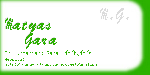 matyas gara business card